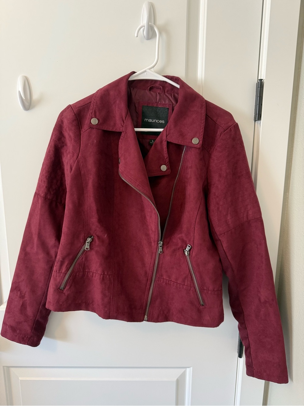 Maurices Women's Burgundy Moto Jacket